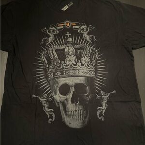 Clement Krier Black Skull Crown T-Shirt